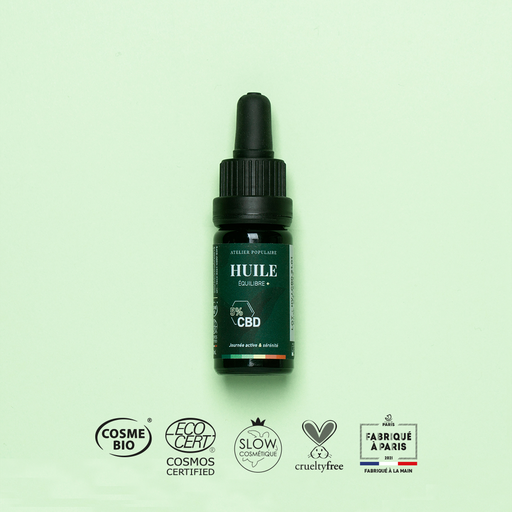 ​​​​​​Huile équilibre + CBD 5% | COSMOS CERTIFIED | 10ml