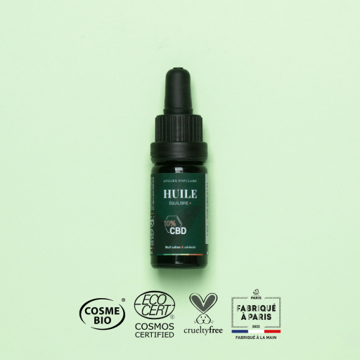 [APO_HEN_CBD_V01] ​​​​​​​​Huile équilibre + CBD 10% | COSMOS CERTIFIED | 10ml